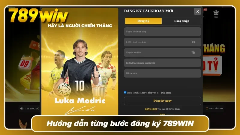 Quy trình thao tác đăng ký 789WIN cực chuẩn 