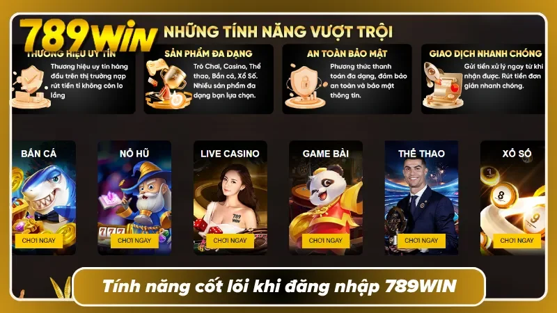 Giao diện đăng nhập 789WIN vô cùng thân thiện 